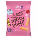 Ella's Kitchen Strawberry + Banana Melty Puffs from 6+ Months 20g