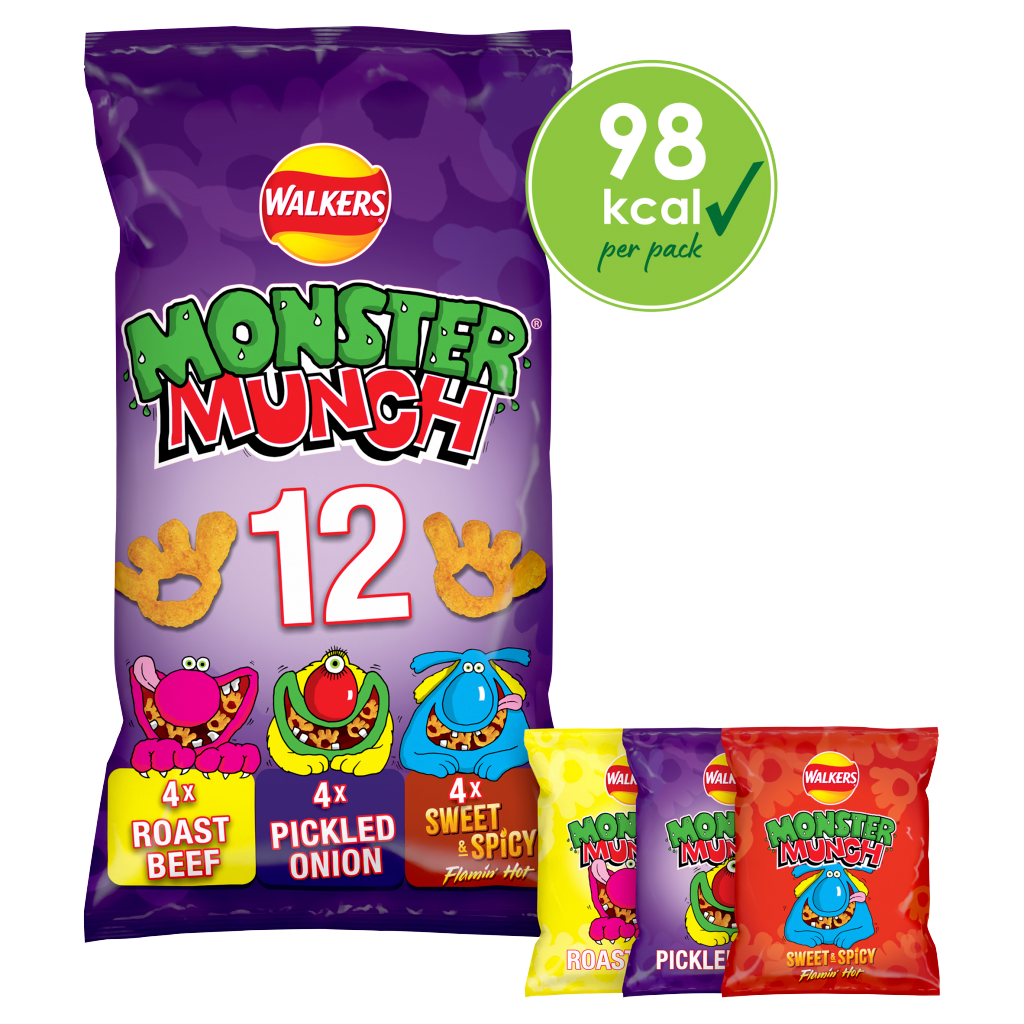 5000328014715_19_1024x1024_20250808 Monster Munch Baked Corn Snack Variety Multipack Crisps 12 x 20g - Image 1