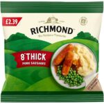 Richmond 8 Thick Pork Sausages 344g