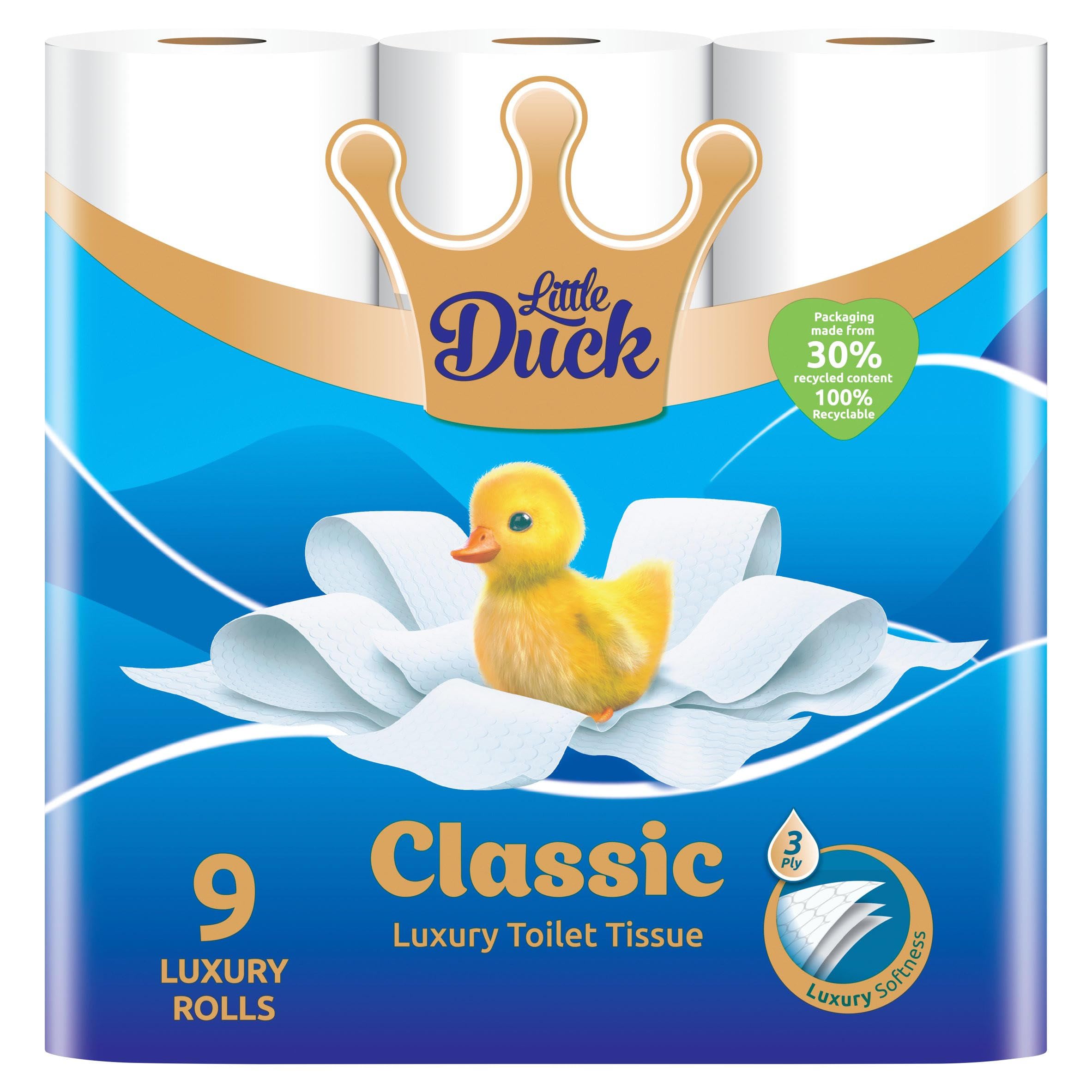 81da0IzKNpL Little Duck Classic Luxury Toilet Tissue 9 Rolls - Image 1