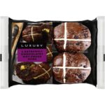 Luxury 4 Extremely Chocolatey Hot Cross Buns