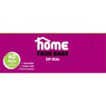 HOME 40PK Resealable Food Freezer Bags with Slider