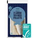 2 Large Sea Bass Fillets 240g
