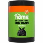 HOME 50pk Extra Thick Tie Handle Bin Bags 50L