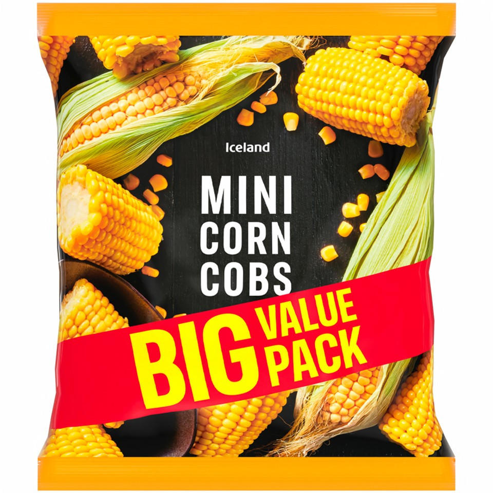 iceland_mini_corn_cobs_875g_95373 Iceland Mini Corn Cobs 875g - Image 1